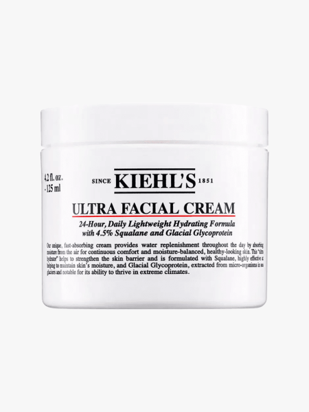 Kiehls Since 1851 Ultra Facial Cream in branded tub component on a light gray background